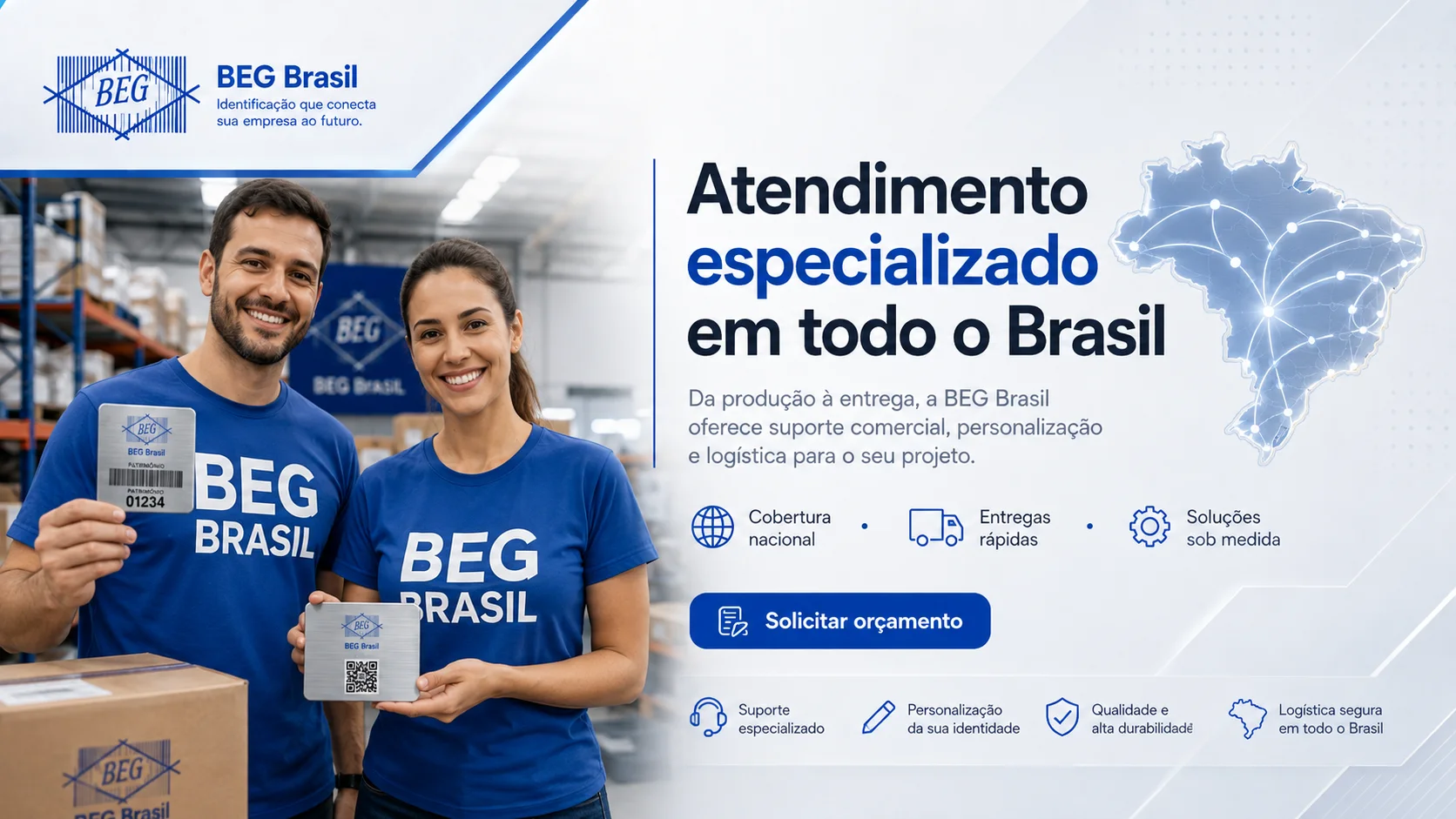 Atendimento especializado da BEG Brasil em todo o Brasil